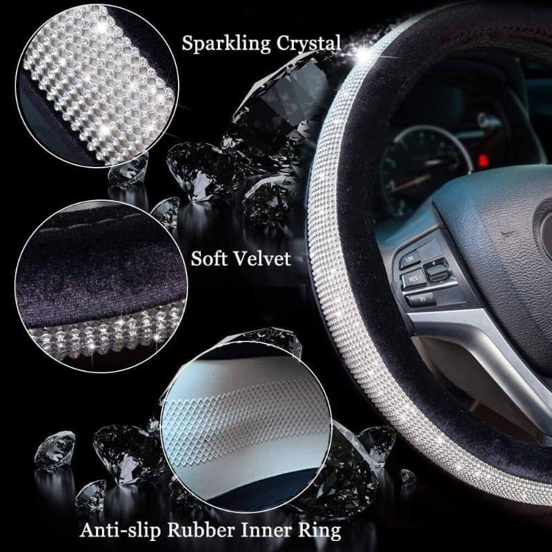 Crystal Steering Wheel Cover