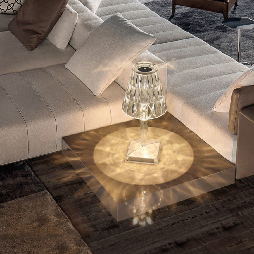 Crystal bedside lamp