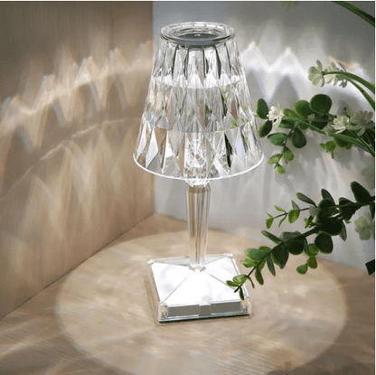 Crystal bedside lamp