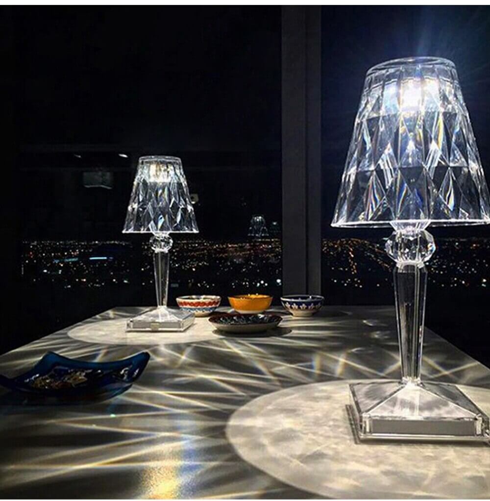 Crystal bedside lamp