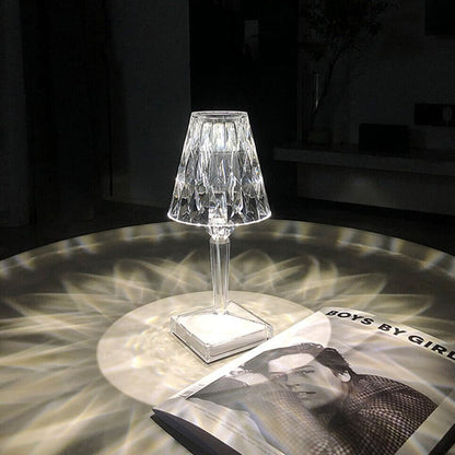 Crystal bedside lamp