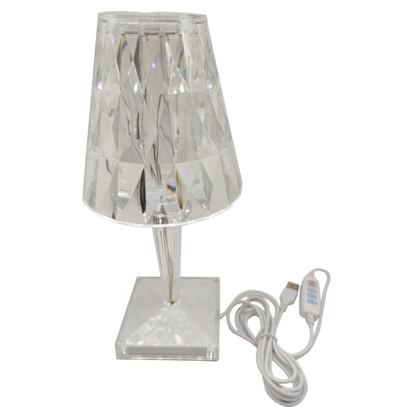 Crystal bedside lamp