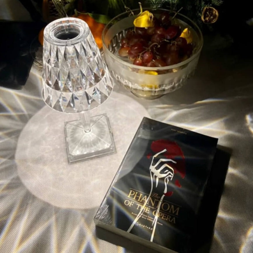 Crystal bedside lamp