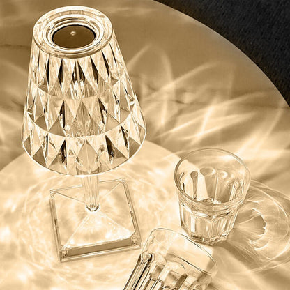 Crystal bedside lamp