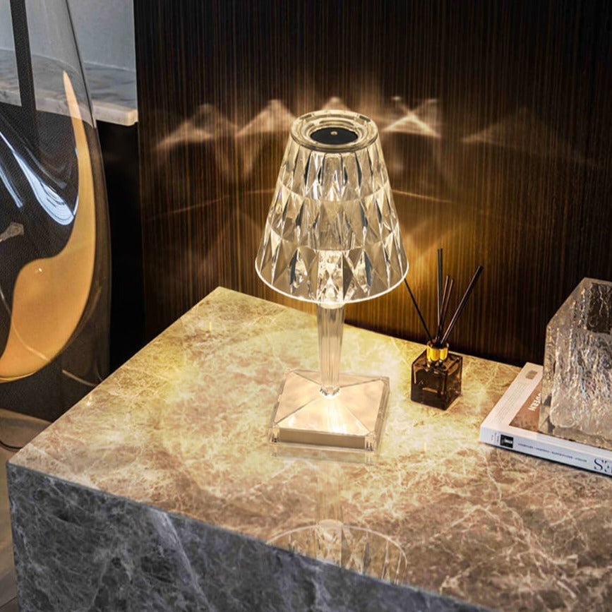 Crystal bedside lamp