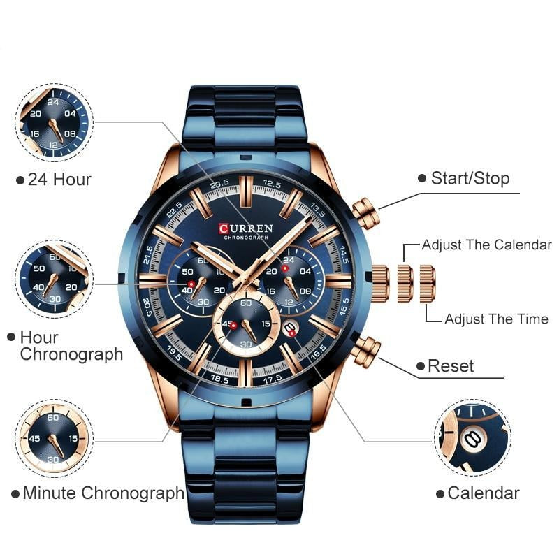 Curren Business Chronograph Watch