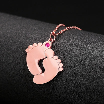 Custom Baby Feet Necklace