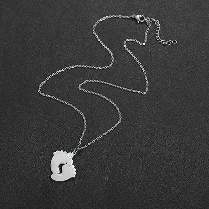 Custom Baby Feet Necklace