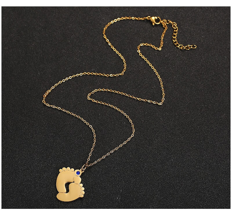Custom Baby Feet Necklace