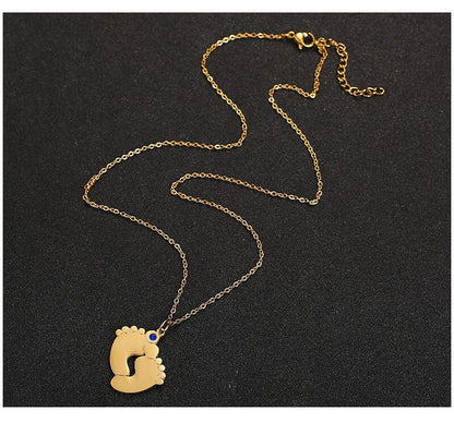 Custom Baby Feet Necklace