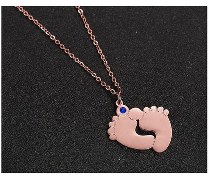 Custom Baby Feet Necklace