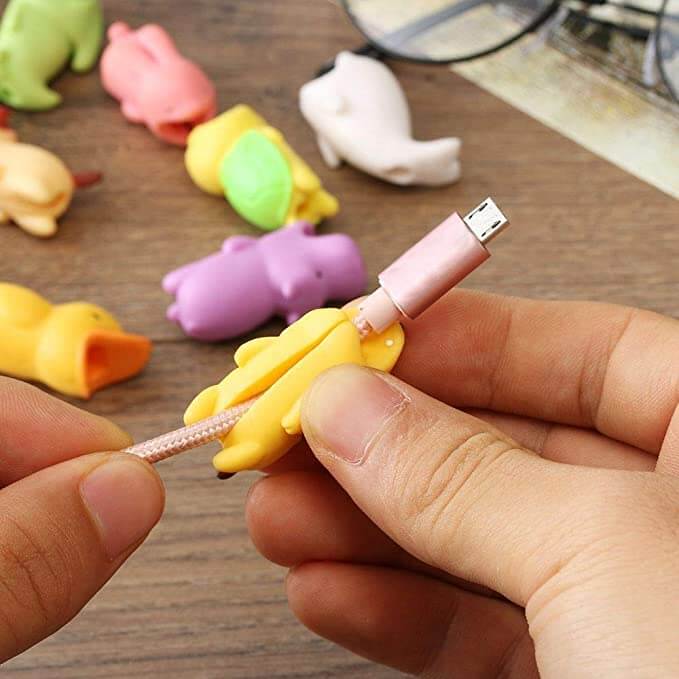 Cute animal bite cable protector