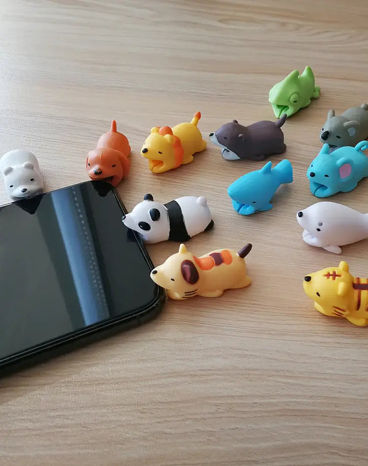 Cute animal bite cable protector