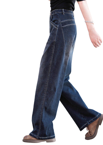 Women's Baggy Denim Trousers High Waist