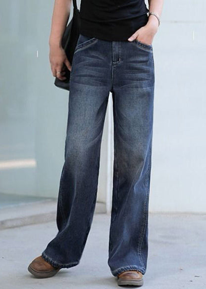 Women's Baggy Denim Trousers High Waist