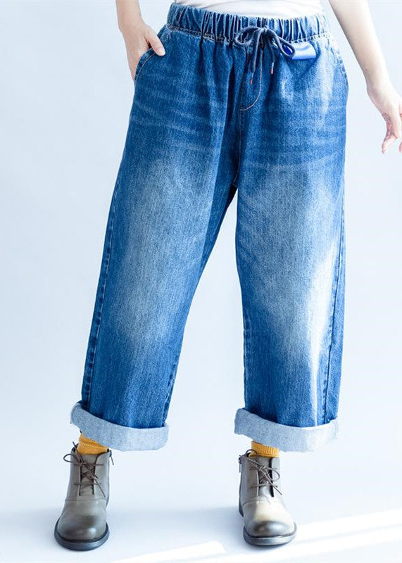 Women's Wide-legged Trousers with Elastic Waist