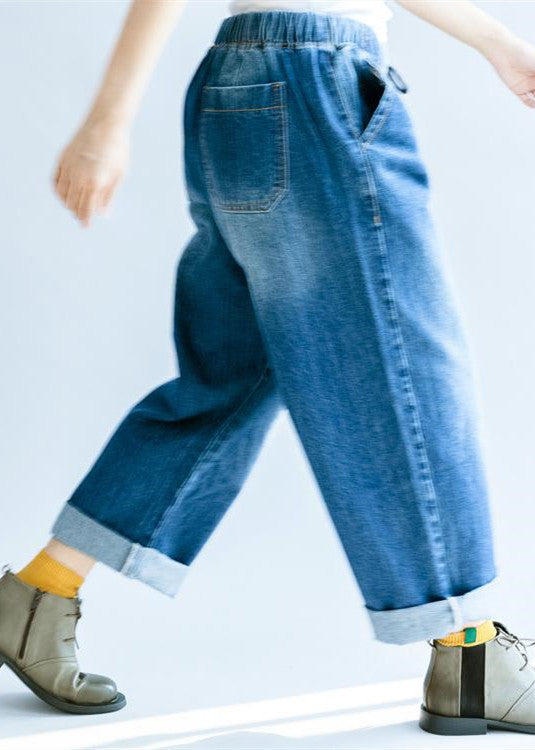 Women's Wide-legged Trousers with Elastic Waist