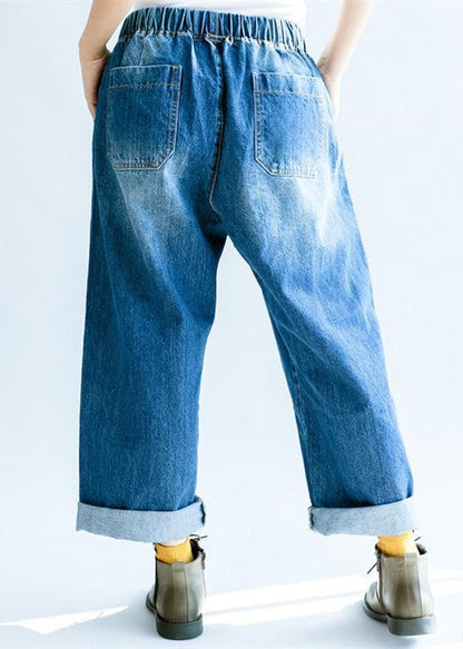 Women's Wide-legged Trousers with Elastic Waist