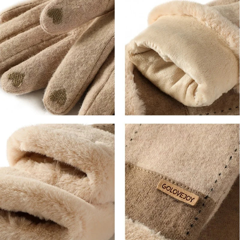 Ladies Gloves Plush Elastic Comfortable