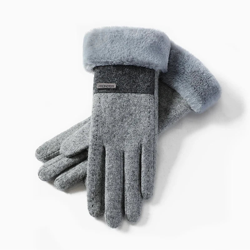 Ladies Gloves Plush Elastic Comfortable