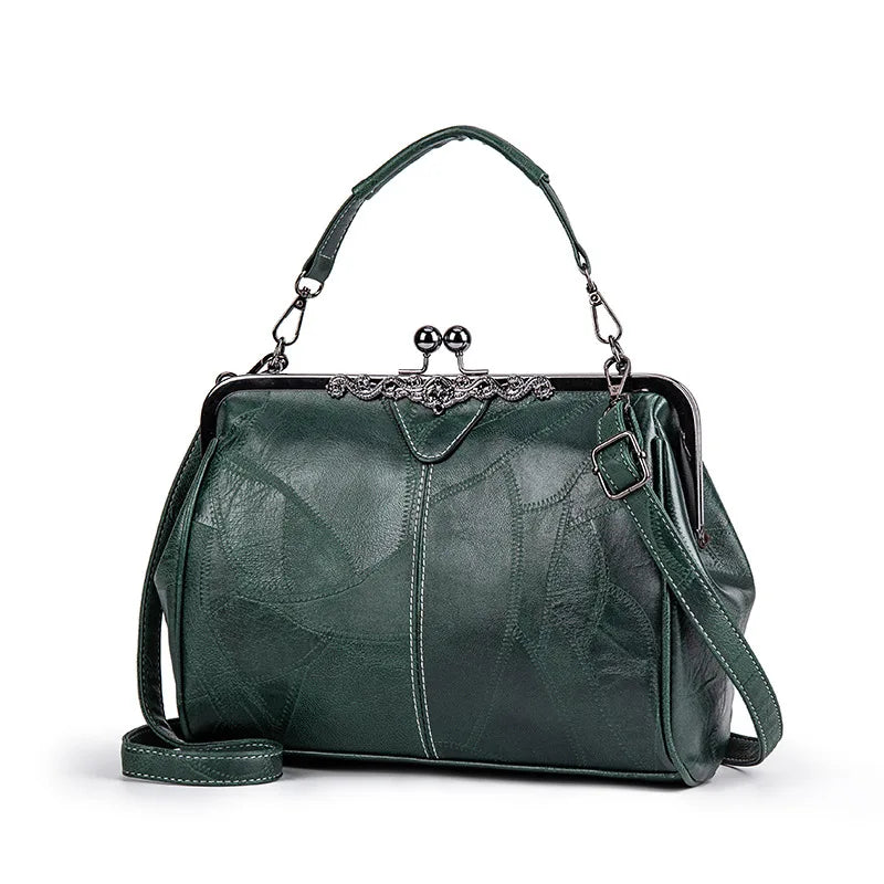 Ladies Handbag Retro-Chic Faux Leather Spacious Interior