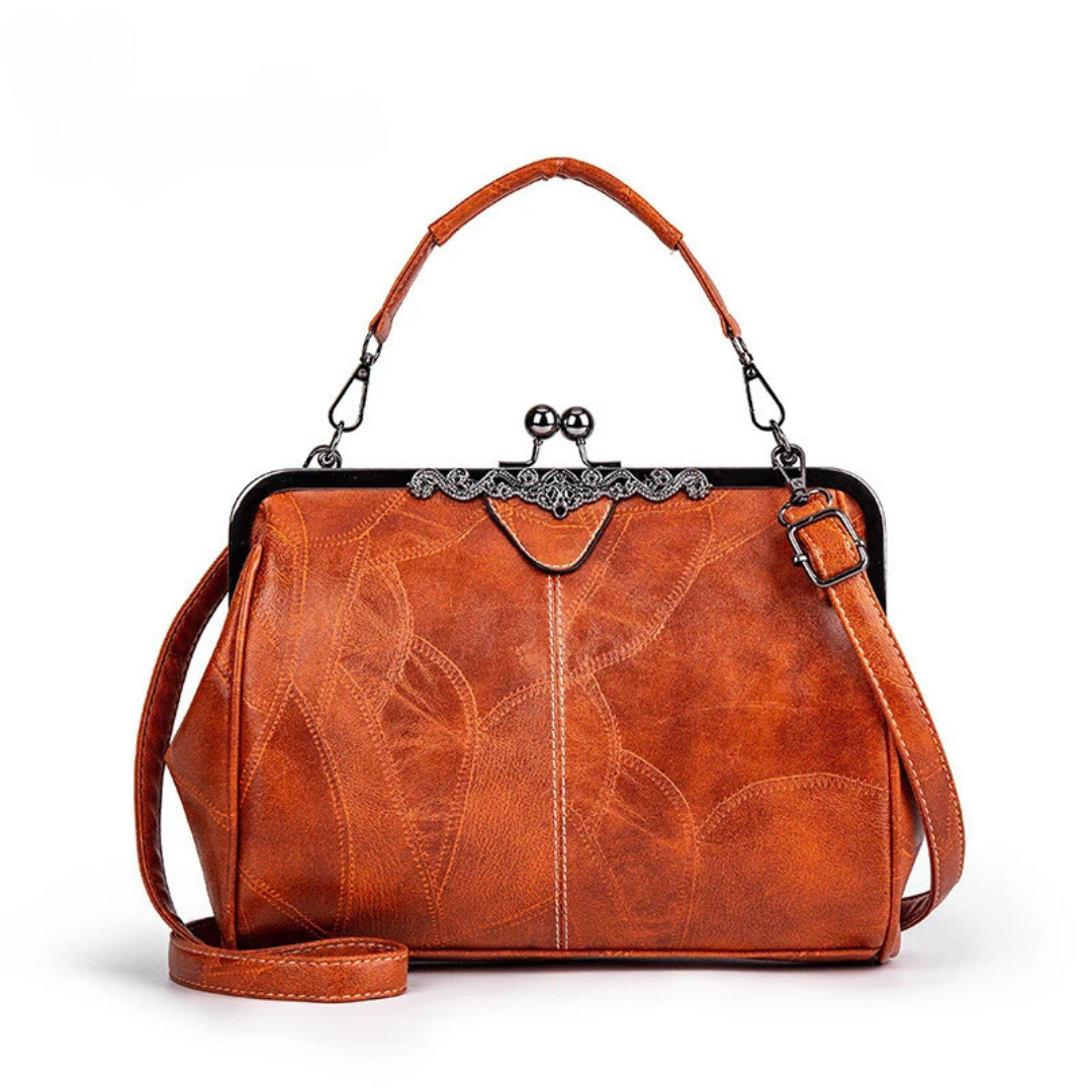 Ladies Handbag Retro-Chic Faux Leather Spacious Interior