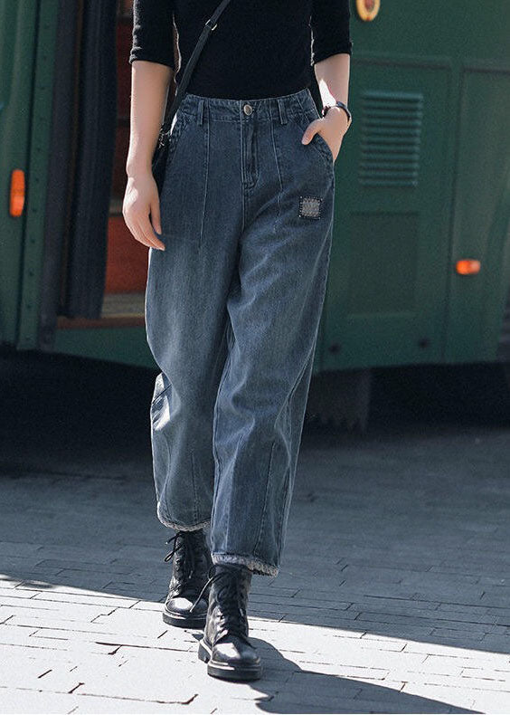 Women's Harem Pants High Waist with Pockets Casual Cotton Blend