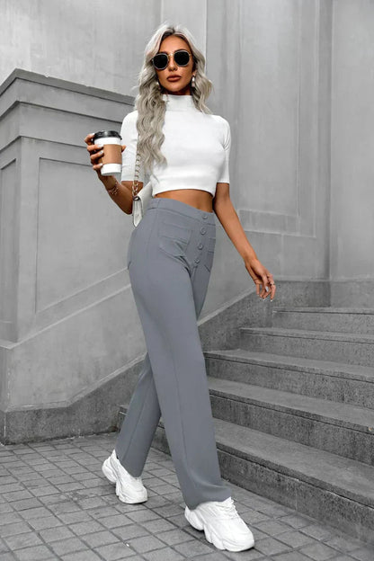 Women's High Waist Trousers Comfortable and Stylish