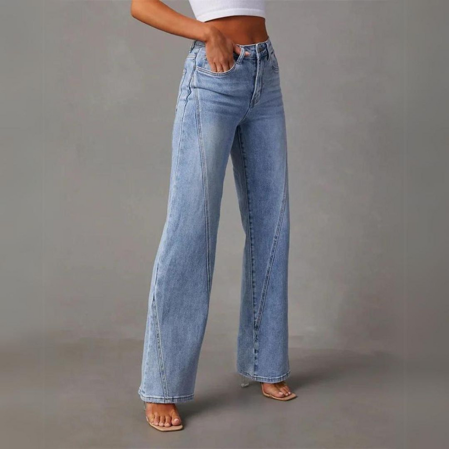 Women's High Waist Wide Jeans