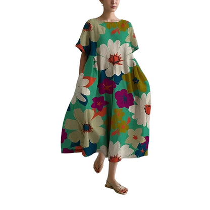 Women's Floral Print Dress Soft