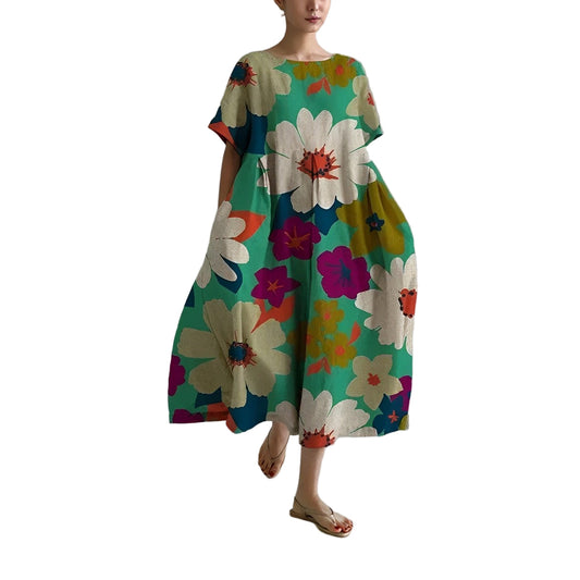 Women's Floral Print Dress Soft