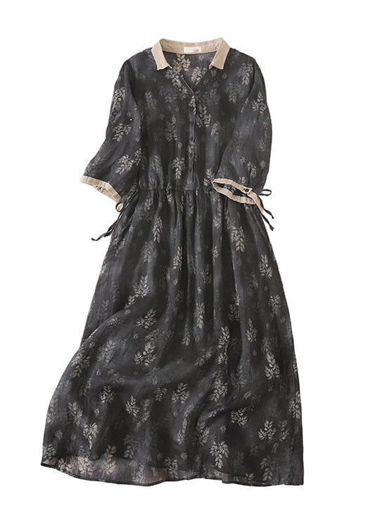 Ladies Dress with Peter Pan Collar and Drawstring for Summer Activities