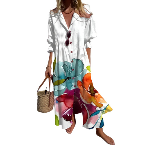 Women's Maxi Dress Boho Style Flowing Fabric for Summer