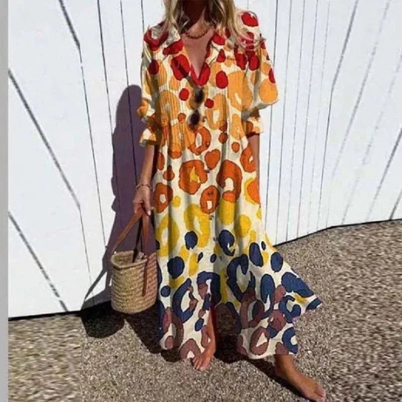 Women's Maxi Dress Boho Style Flowing Fabric for Summer