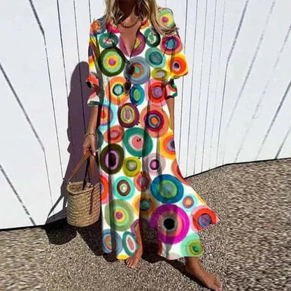 Women's Maxi Dress Boho Style Flowing Fabric for Summer