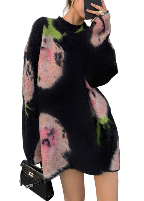 Women's Long-sleeved Cotton Midi Dress