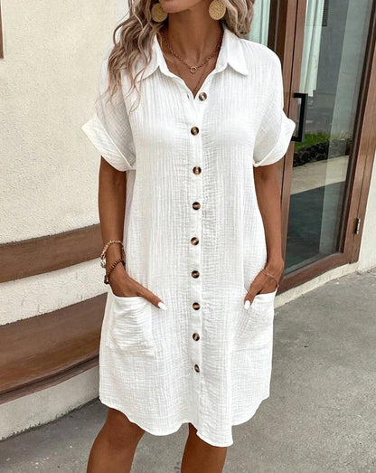 Women's Mini Dress V-neck Casual Summer Clothing