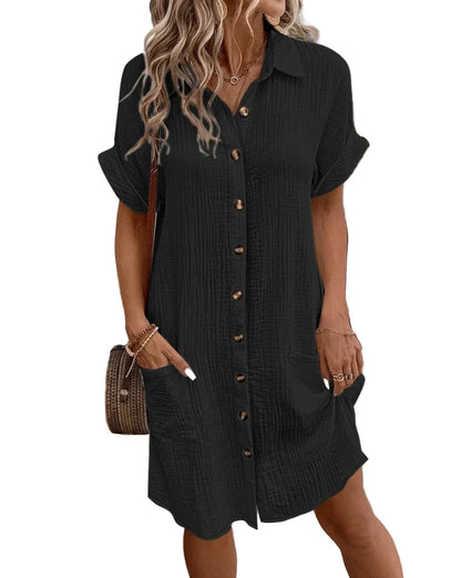 Women's Mini Dress V-neck Casual Summer Clothing