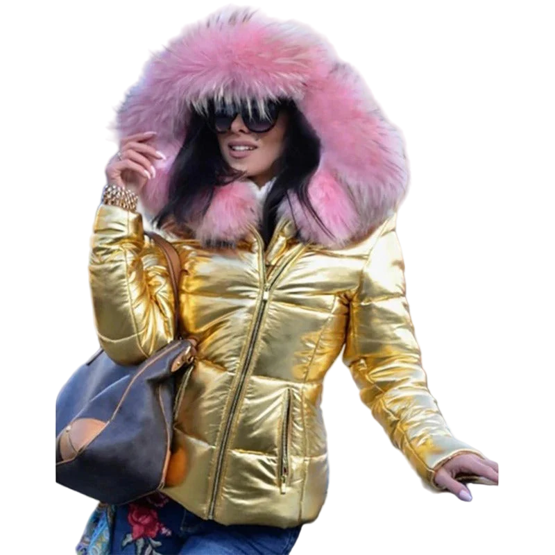 Women's Puffer Jacket Quilted With Hood
