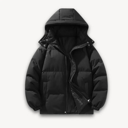 Women's hooded puffer jacket with insulation