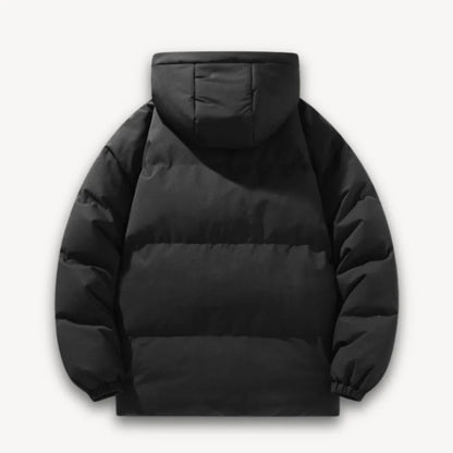 Women's hooded puffer jacket with insulation