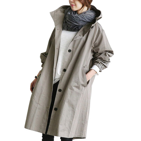 Women's Trench Coat Water Repellent Long Style