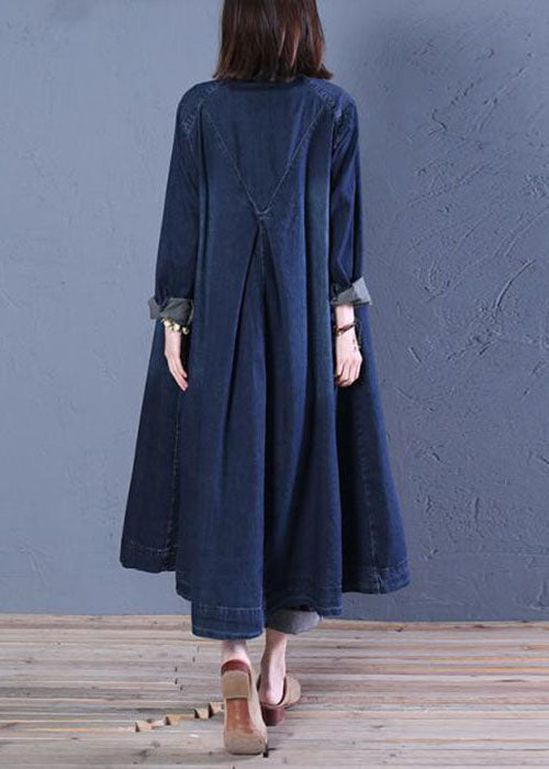 Women's Trench Coat with Peter Pan collar and Patchwork Design