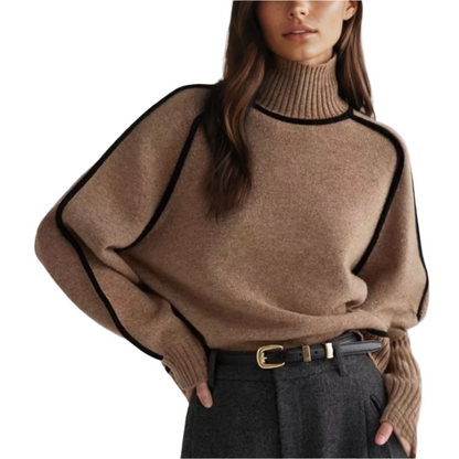 Women's Turtleneck Sweater in Soft Materials