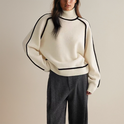 Women's Turtleneck Sweater in Soft Materials