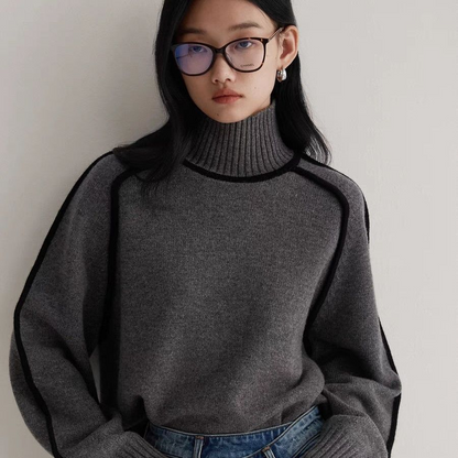 Women's Turtleneck Sweater in Soft Materials