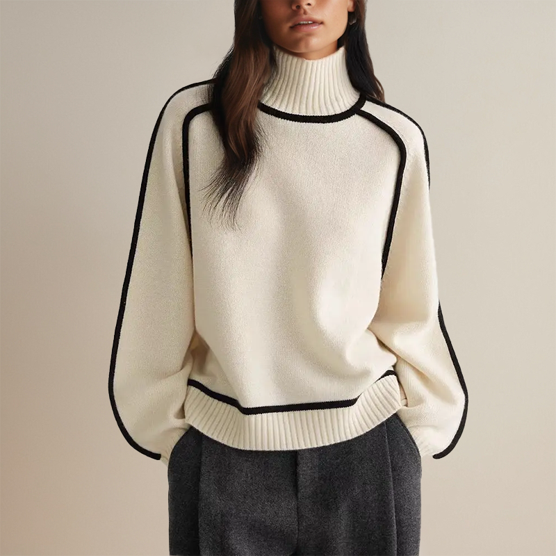 Women's Turtleneck Sweater in Soft Materials