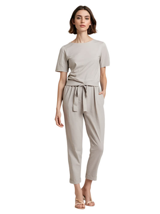 Women's Two-piece Set Linen Style Comfy Set for Summer Casual Style