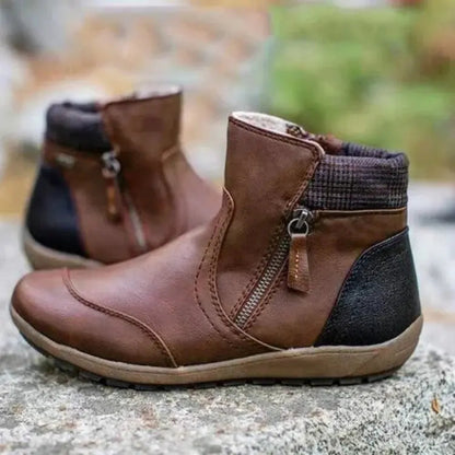 Women's Waterproof Boots with Zip and Support