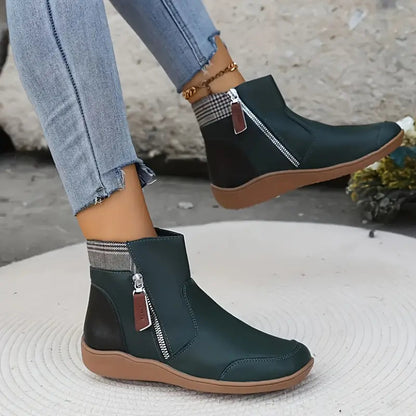 Women's Waterproof Boots with Zip and Support